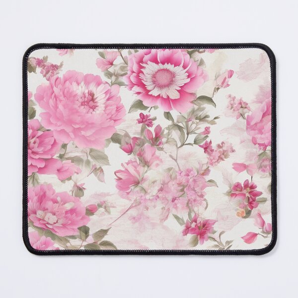 Item preview, Vintage Pink and White Floral Chinoiserie designed and sold by Tamas Das.