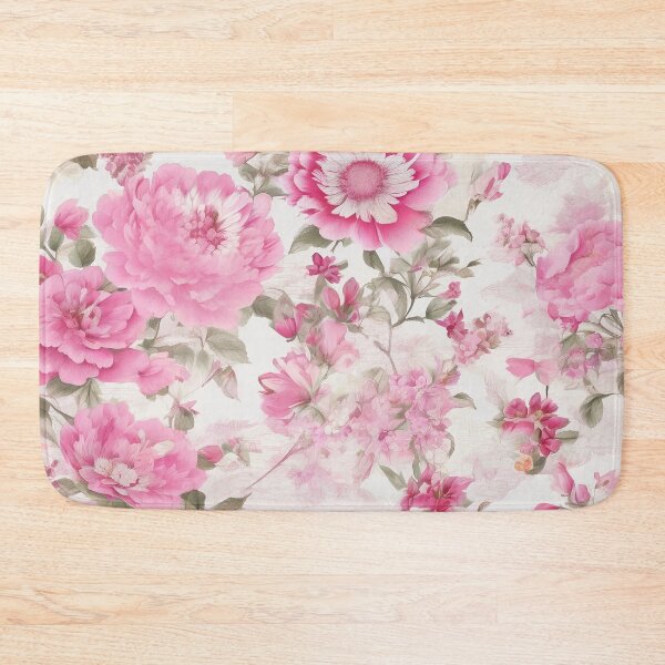 Item preview,  Vintage Pink and White Floral Chinoiserie  designed and sold by Tamas Das.