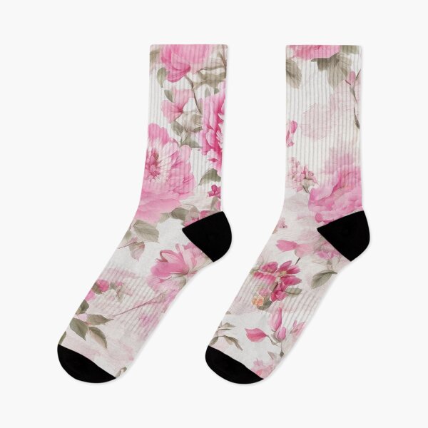 Item preview,  Vintage Pink and White Floral Chinoiserie  designed and sold by Tamas Das.