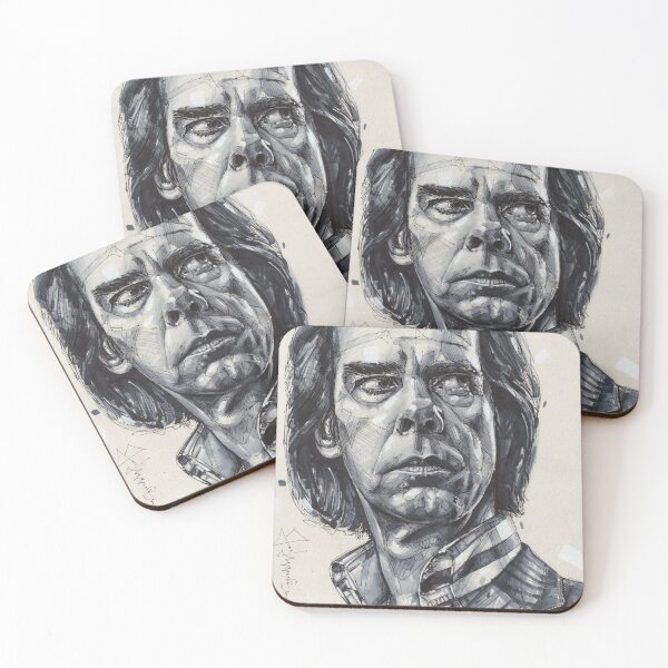 Item preview, Nick Cave black&white sketch designed and sold by GalleryKauffeld.