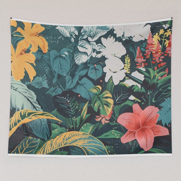 Item preview, silkscreen flowers designed and sold by PricklyPeanut.