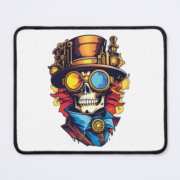 Item preview, Ornate skull with mechanical details designed and sold by Ink-Kreativ.
