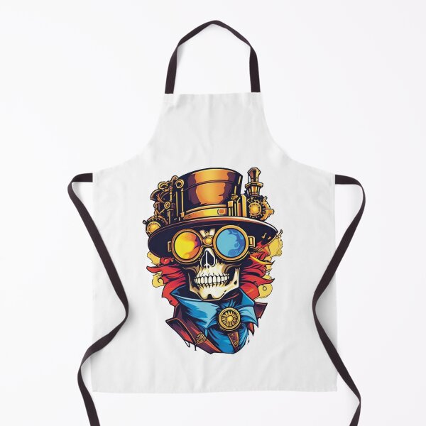Item preview, Ornate skull with mechanical details designed and sold by Ink-Kreativ.