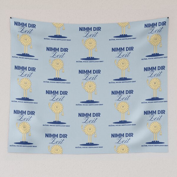 Item preview, Nimm dir Zeit - Blühe, wo du gepflanzt bist | Pastel Blue Background designed and sold by RM-Journey.