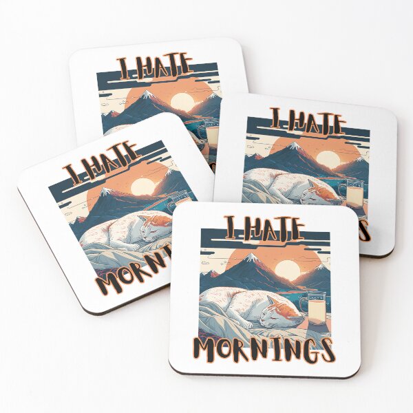 Item preview, I Hate Mornings designed and sold by letsgetinspired.
