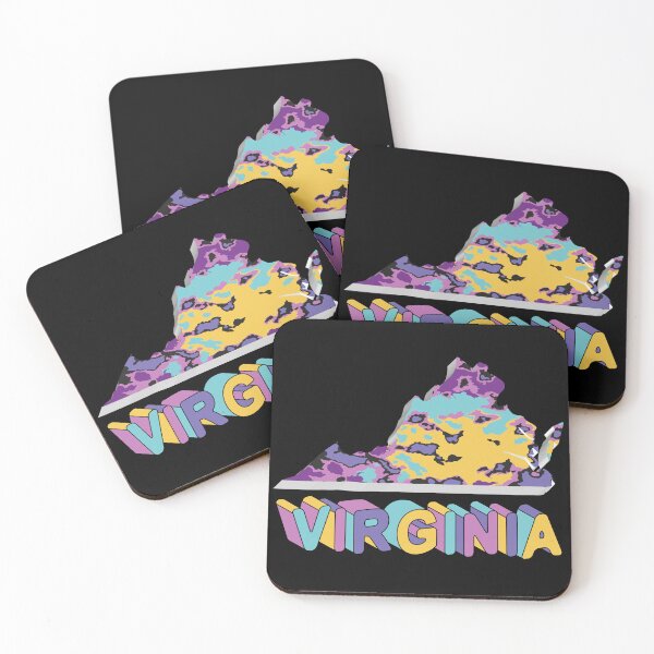 Item preview, Virginia 3d State of America Map Art designed and sold by Ayesha Saleem.