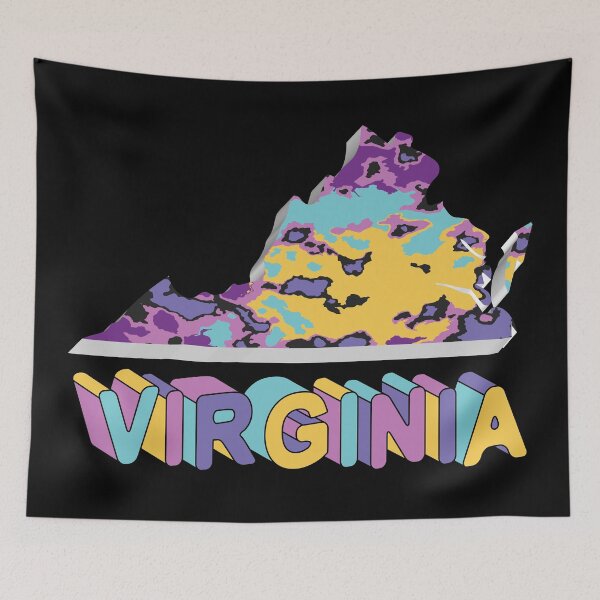Item preview, Virginia 3d State of America Map Art designed and sold by Ayesha Saleem.