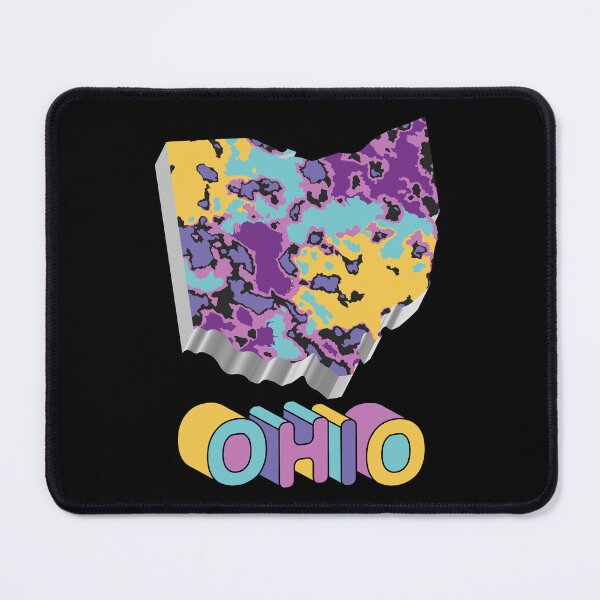 Item preview, Ohio 3d State Abstract Map Art designed and sold by Ayesha Saleem.