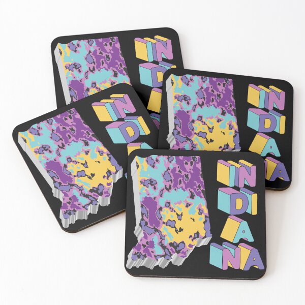 Item preview, Indiana 3D State Abstract Map  designed and sold by Ayesha Saleem.