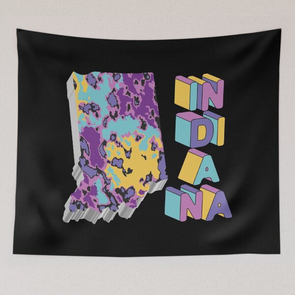 Item preview, Indiana 3D State Abstract Map  designed and sold by Ayesha Saleem.