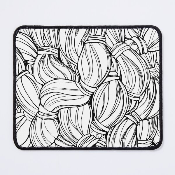 Item preview, A minimalist black and white illustration of knotted yarn designed and sold by artelleDesign.