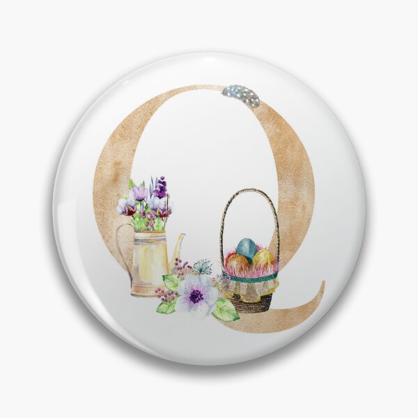 Item preview, Watercolor easter letter Q designed and sold by tapilipa.