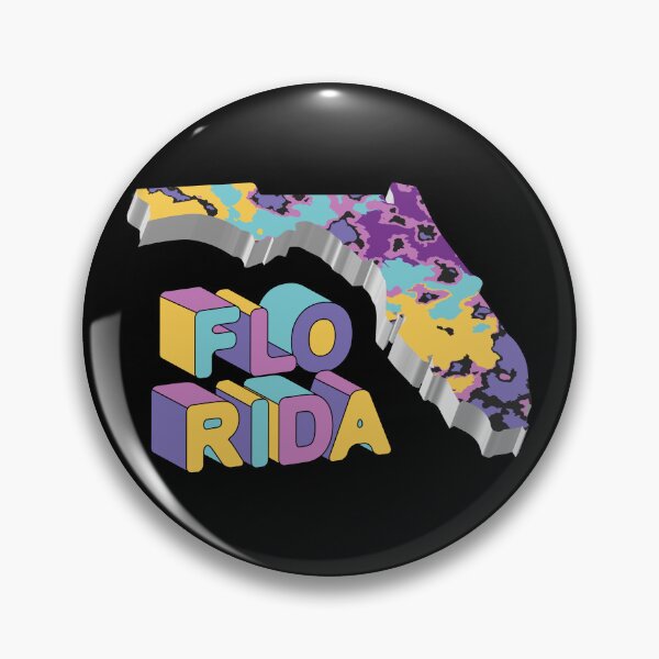 Item preview, Florida 3D State Abstract Map Art designed and sold by Ayesha Saleem.