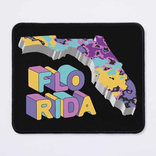 Item preview, Florida 3D State Abstract Map Art designed and sold by Ayesha Saleem.