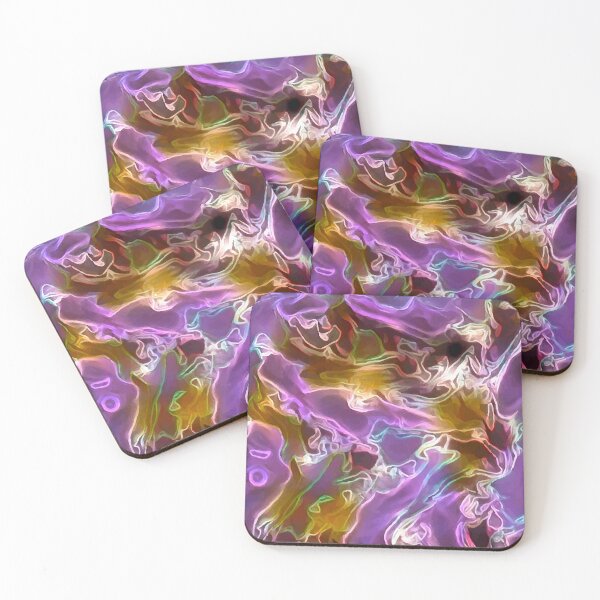 Item preview, Violet Flames - violet white gold light blue abstract swirls designed and sold by JaycraveDesigns.