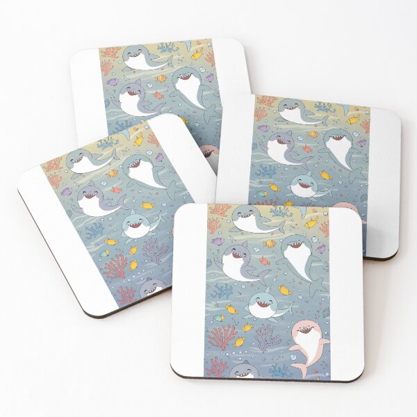 Item preview, Great Watercolour Shark Surfacing designed and sold by DunuStore.