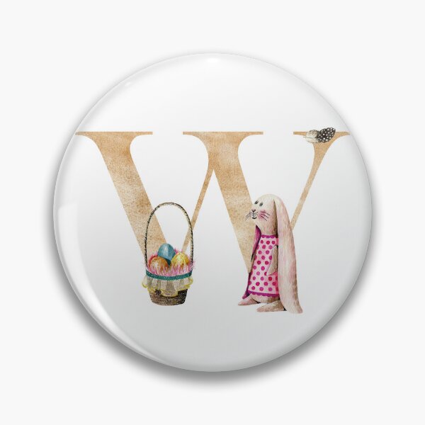 Item preview, Watercolor easter letter W designed and sold by tapilipa.