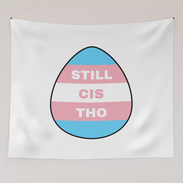 Item preview, Trans Egg Still Cis Tho transgender flag designed and sold by SISSY4SISSIES.