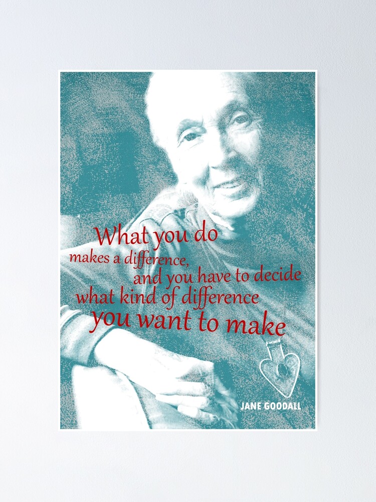 Thumbnail 1 of 3, Poster, Jane Goodall Quote 2 designed and sold by pahleeloola.