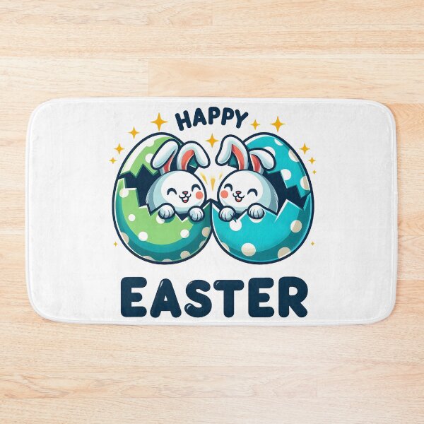 Item preview, Happy Easter: Easter Bunnies and Colorful Eggs designed and sold by TheRumblingNerd.