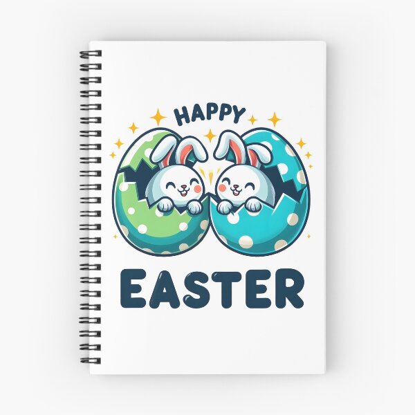 Item preview, Happy Easter: Easter Bunnies and Colorful Eggs designed and sold by TheRumblingNerd.