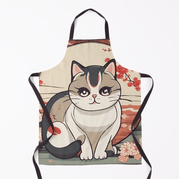 Item preview, cute cat in japanese style art designed and sold by cloudzer0000.