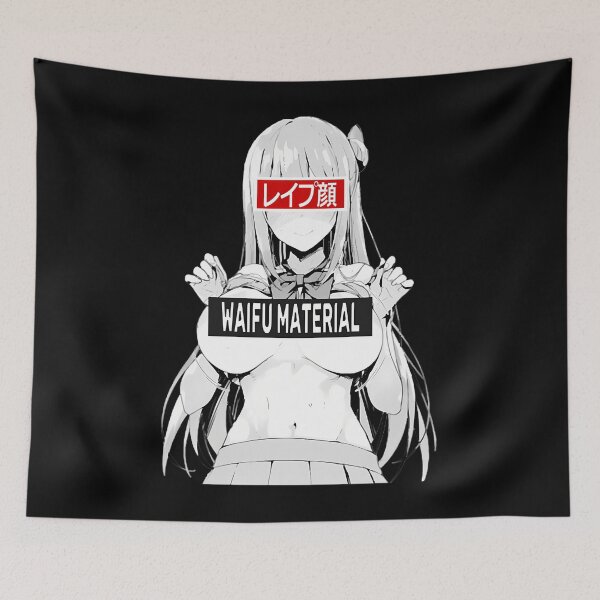 Item preview, Waifu Material Lewd Ecchi Ahegao Busty Babe Anime Girl designed and sold by KimberlyCorez.