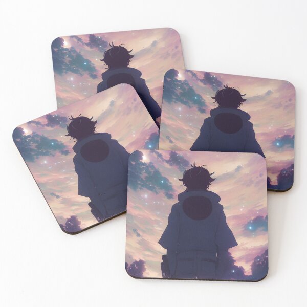 Item preview, Boy looking at dramatic sky, manga style digital illustration designed and sold by Funwaytrend.
