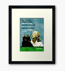 Jane Goodall Zitat Gerahmtes Wandbild