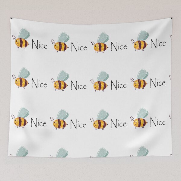 Item preview, Nice bee, Happy bee drawing, Be nice designed and sold by MiaArtLovers.