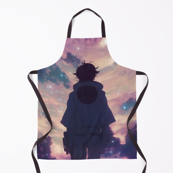 Item preview, Boy looking at dramatic sky, manga style digital illustration designed and sold by Funwaytrend.