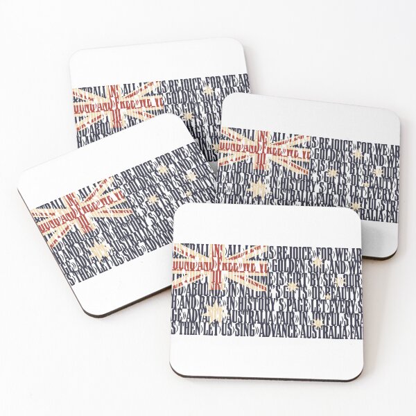 Item preview, Australia national anthem flag - Advance Australia Fair designed and sold by DFA.