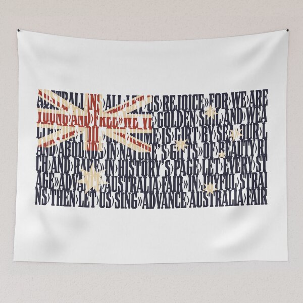 Item preview, Australia national anthem flag - Advance Australia Fair designed and sold by DFA.