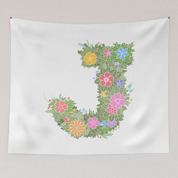 Artikelvorschau, Blumenbuchstabe „J“ WeArePrettierThanFlowers entworfen und verkauft von birthflower.