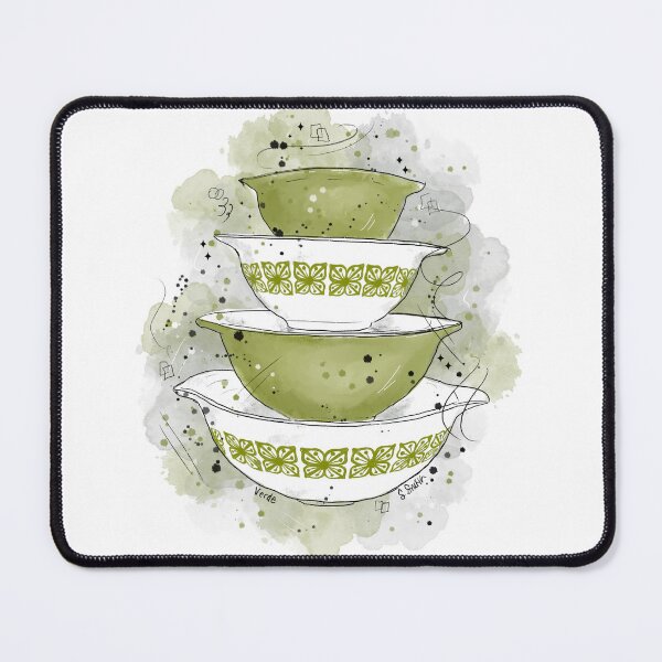 Item preview, Vintage Verde Green Cinderella Bowls designed and sold by thegoodmoonart.