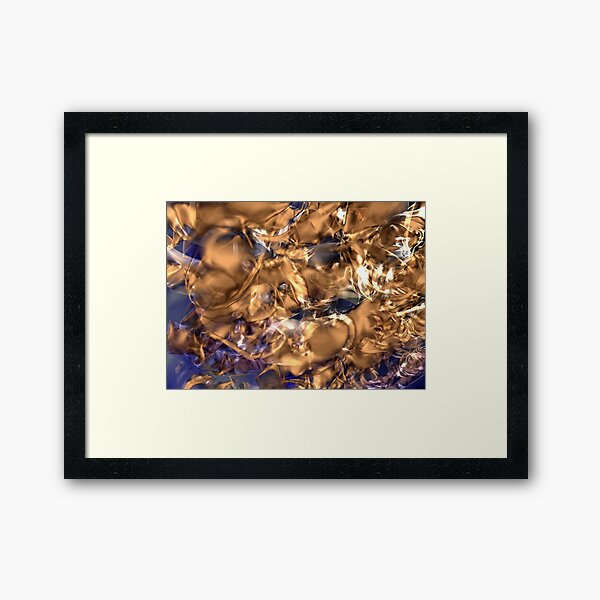 Goldene Synapse Gerahmter Kunstdruck