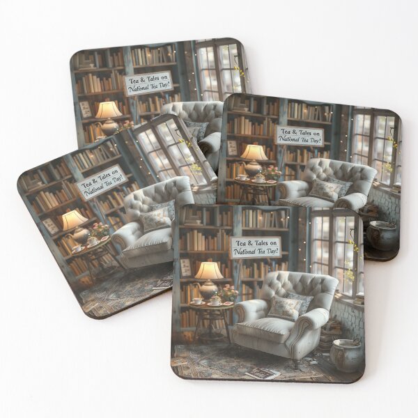 Item preview, Literary Oasis: Cozy Nook for National Tea Day designed and sold by palmyst.