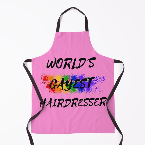 Item preview, World's Gayest Hairdresser Queer Humor With Rainbow Colors For Proud Gay Hairdressers In Pink designed and sold by LuckyKermit.