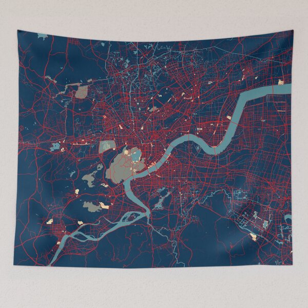 Item preview, Hangzhou City Map of Zhejiang, China - Hope designed and sold by deMAP.