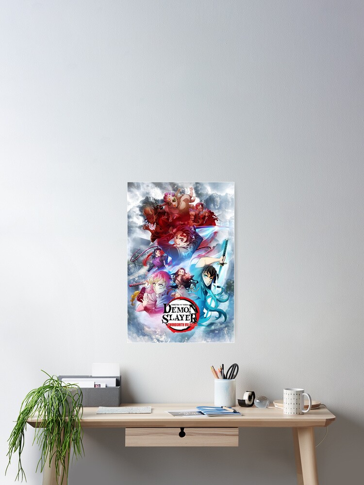 Aperçu 2 sur 3. Poster avec l'œuvre Demon Slayer Kimetsu no Yaiba Demon Slayer - Photo de couverture créée et vendue par MalakShams.