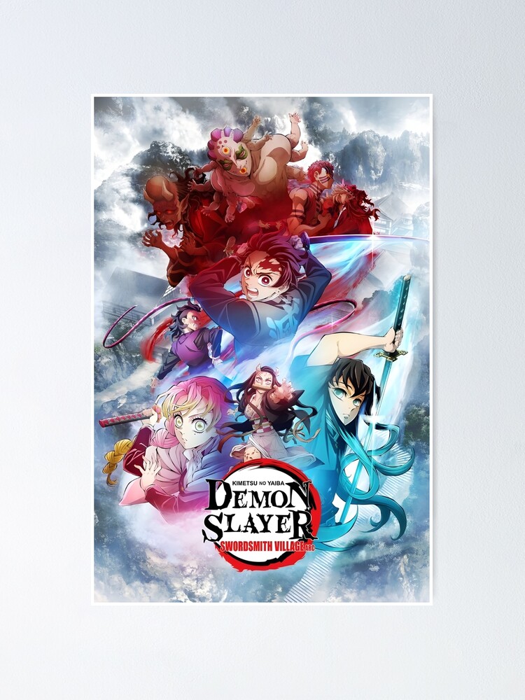 Aperçu 1 sur 3. Poster avec l'œuvre Demon Slayer Kimetsu no Yaiba Demon Slayer - Photo de couverture créée et vendue par MalakShams.