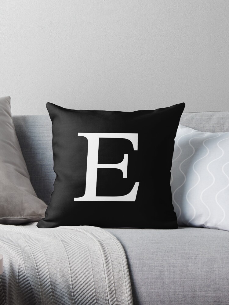 Black and white monogram pillow hotsell