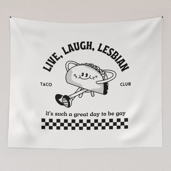 Item preview, Live Laugh Lesbian Retro Lesbian designed and sold by Raymondbrunet.