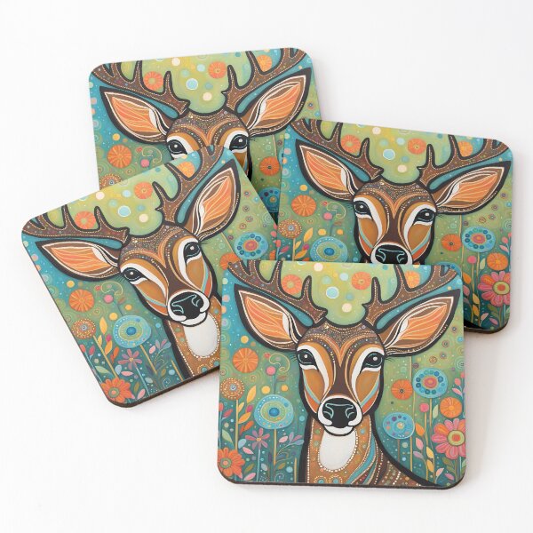 Item preview, Folk Art deer designed and sold by Colin Bentham.