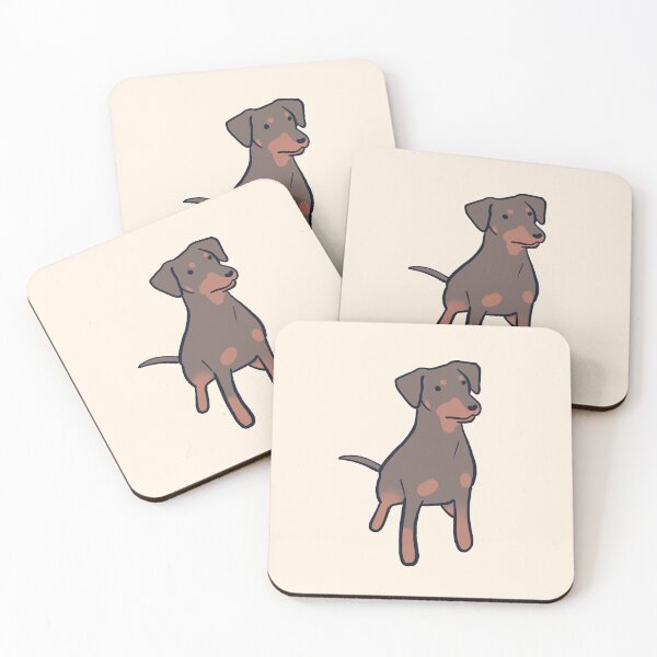 Item preview, Cute chocolate german pinscher dog designed and sold by Mayarart.