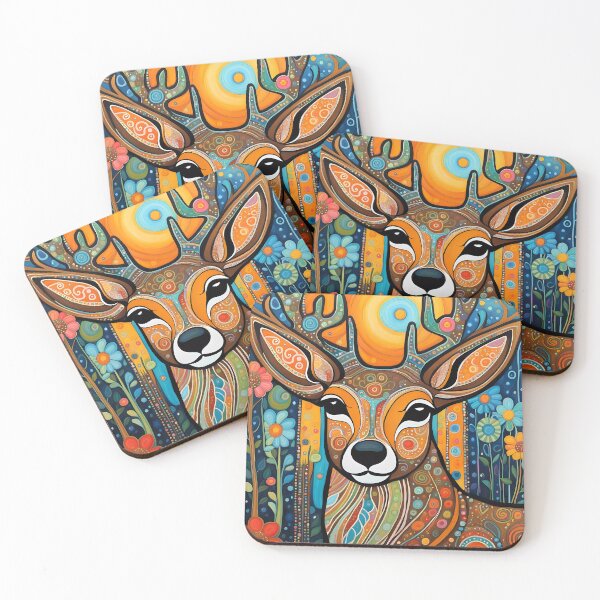 Item preview, Folk Art deer designed and sold by Colin Bentham.
