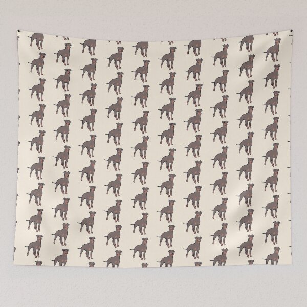 Item preview, Cute chocolate german pinscher dog illustration  designed and sold by Mayarart.