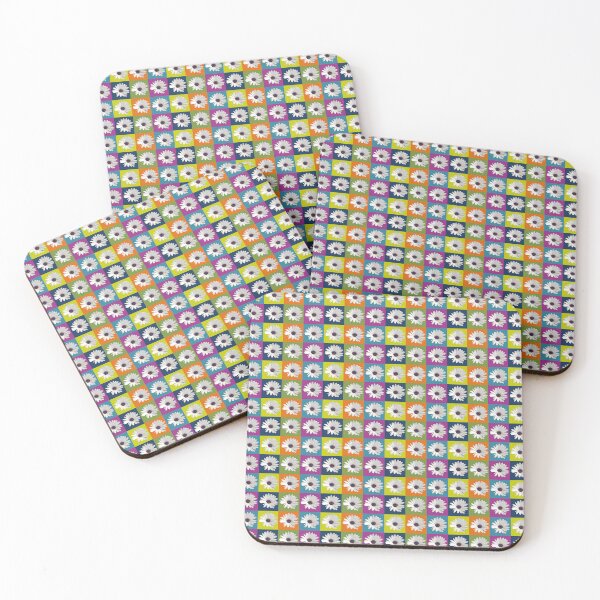 Item preview, White African Daisy Collage Patchwork Background 1 designed and sold by taiche.