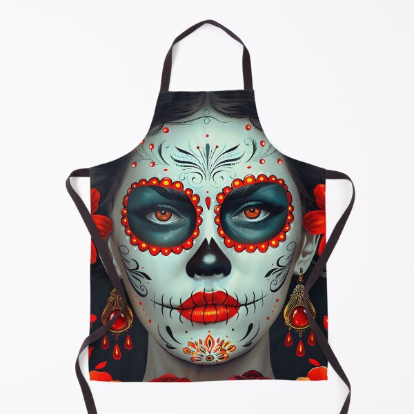 Item preview, Catrina with Intense Look Vibrant Day of the Dead Portrait designed and sold by DarkScienses.