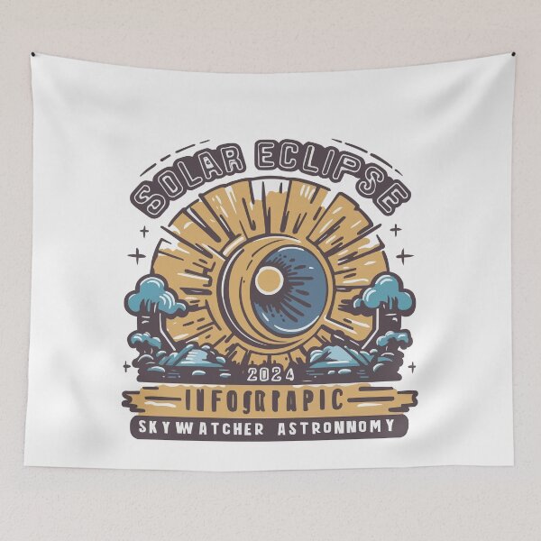 Item preview, Solar Eclipse 2024 Infographic Funny Skywatcher Astronomy designed and sold by Dinsigne.